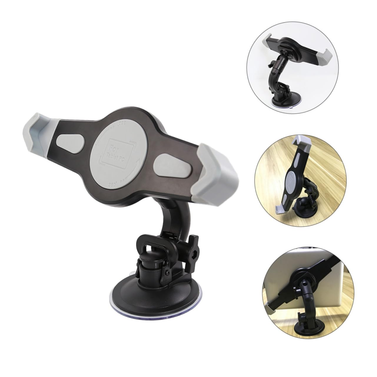 Supporto Tablet Auto con Montaggio Parabrezza per Navigatori Materiale Abs Resistente Compatibile con Tablet di Dimensioni Medie
