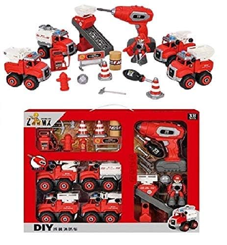 Yetli Construction DIY with Working Drill Machine Pretend Play Toy Trucks Play Set Building Vehicles Set for Kids, Boys and Girls (DIY with Working Drill)(Red) (B0CC5T7XDY) Amazon Price History, Amazon Price Tracker