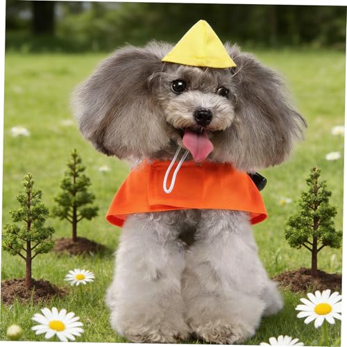 Disfraz para perro Ingeniero naranja XL poliéster miniatura 5