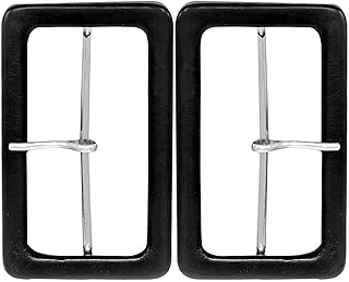 Trimming Shop Nero Cintura Coperto Fibbie PVC Moda Fermaglio con Un Barretta per Cucito Abbigliamento,Vestiti Riparazione Cinture Cappotti Sacchetti Pioggia Giacche,e Arti Mestieri - 50mm Interna –