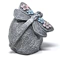 Gift Boutique Solar LED Dragonfly Garden Statue with Lights, Outdoor Resin Rock Decor for Patio Lawn Yard Pathway Flower Bed Decoration