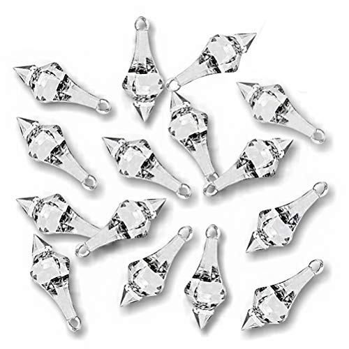 PMLAND Translucent Acrylic Chandelier Drops 80+ Pieces for Hanging Décor Table Centerpiece or Vase Filler-Clear