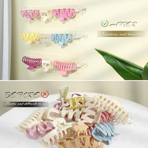 Almacenamiento para el cabello vertical con soporte funcional de diademas 7
