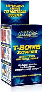 MHP T-Bomb 3xtreme Clinically Tested, Testosterone Booster for Men, Increase Libido, 168 Count