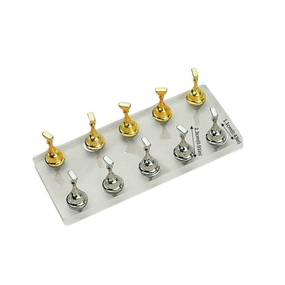 NDLHXKFRP Acrylic Nail Stand Display, Nail Display Stand UV Gel Polish Acrylic Practice Manicure Rose Pink(1)
