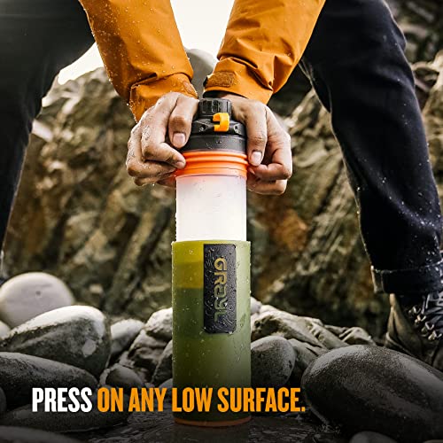 Grayl Geopress 24 Oz Water Purifier Bottle - Filter For Hiking, Camping, Survival, Travel (Oasis Green) #TOP5