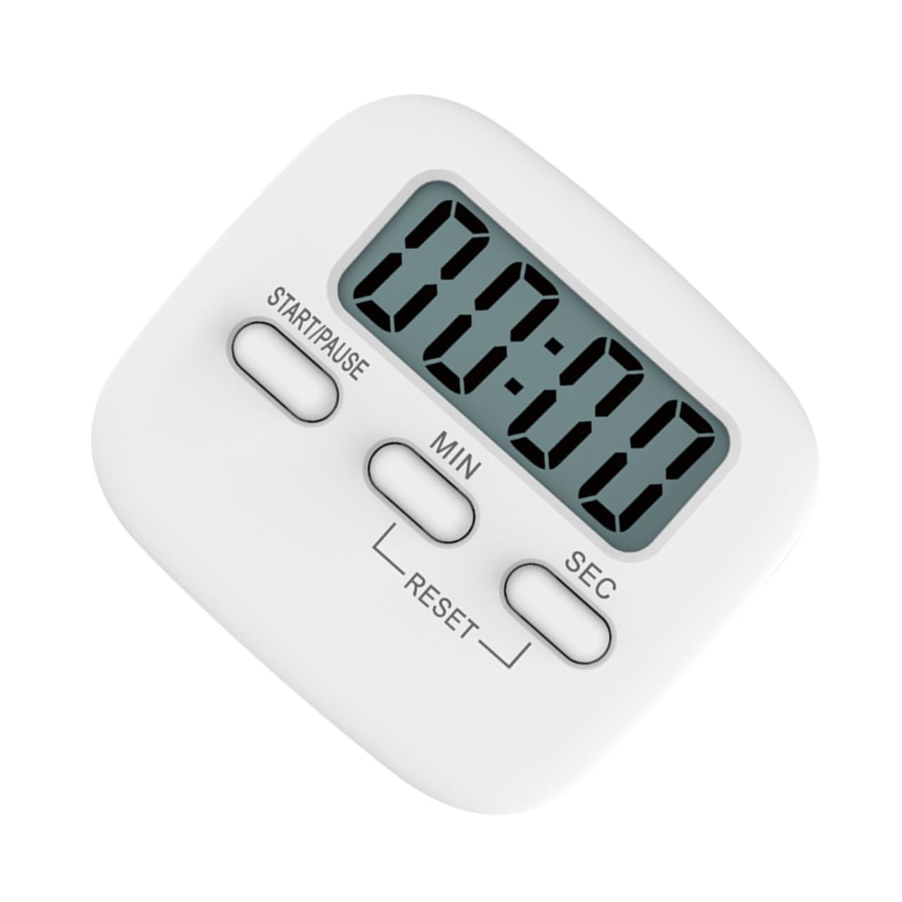 6pièces Minuteur Digital avec Alarmes pour Cuisine Et Chronomètre LCD Blanc avec Affichage Et Fort pour Salle De Bain Et Gym