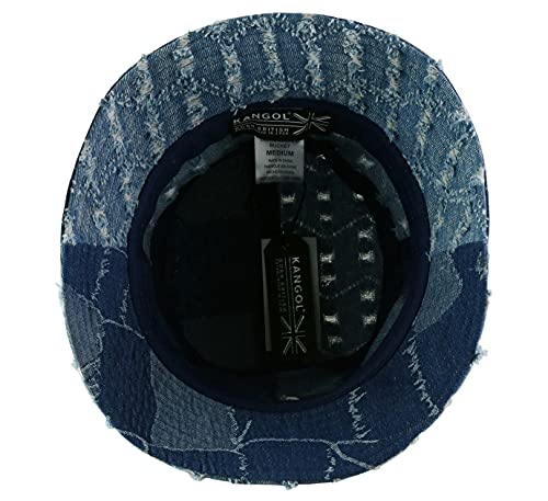 Kangol Denim Mash-Up Bucket Hat For Women And Men, Small, Med Blue #TOP6