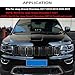 Grill Inserts Rings Covers For Jeep Grand Cherokee 2017 2018 2019 2020 2021 Honeycomb Grill Mesh Exterior Accessories Cover Overlay Kit,Not Fit SRT, Trackhawk, or 2021 Grand Cherokee L Models(Black)