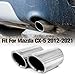 2Pcs Car Stainless Steel Tailpipe Trims Exhaust Muffler Tail Pipe Tip for Mazda CX-5 CX-4, Car Exterior Decoration Chrome - Make sure the outer diameter of your original exhaust pipe is 8cm/3.15inch