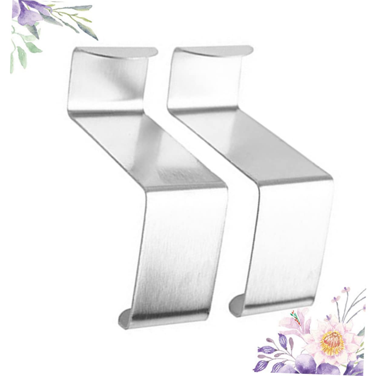 HOMSFOU 3 Set Gancio Posteriore Della Porta Gancio Sul Retro Della Porta Ganci Decorativi Portabiti Da Camera Portavestiti Da Camera Tenuta Del Panno Stoffa Appesa Silver 16 Pezzi * 3