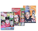 3 Stück Eulenspiegel Schminkhefte Kinderschminken A5 Schminkvorlagen Schminken Fasching Halloween Vorlagen Buch