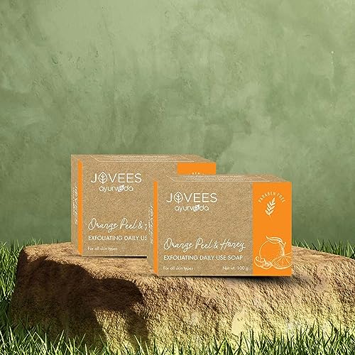 Image of Jovees Herbal Orange Peel & Honey Exfoliating Daily Use Soap 100G (Pack of 2)