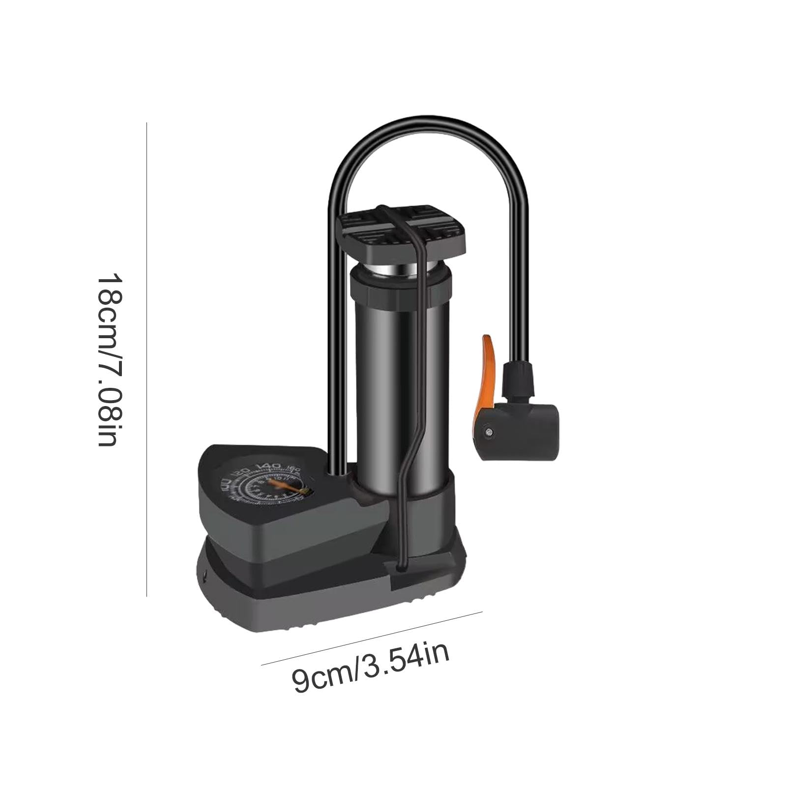 Pompa A Pedale GADLANE Portatile - Con Manometro Per Auto, Bici, Gonfiabili