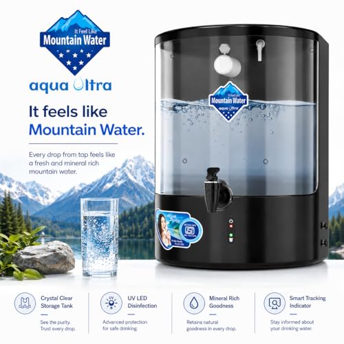 Image of AQUAULTRA Copper +Zinc+ Alkaline 9-L Ro+Uv Best Purifier For Home (Black (Standard))