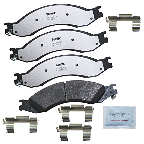 Image of Bendix Fleet Metlok MKD1010FM Semi-Metallic Brake Pads for Chevrolet C4500 Kodiak 2009-2003, C5500 Kodiak 2009-2003, GMC C4500 Topkick 2009-2003, C5500 Topkick 2009-2003