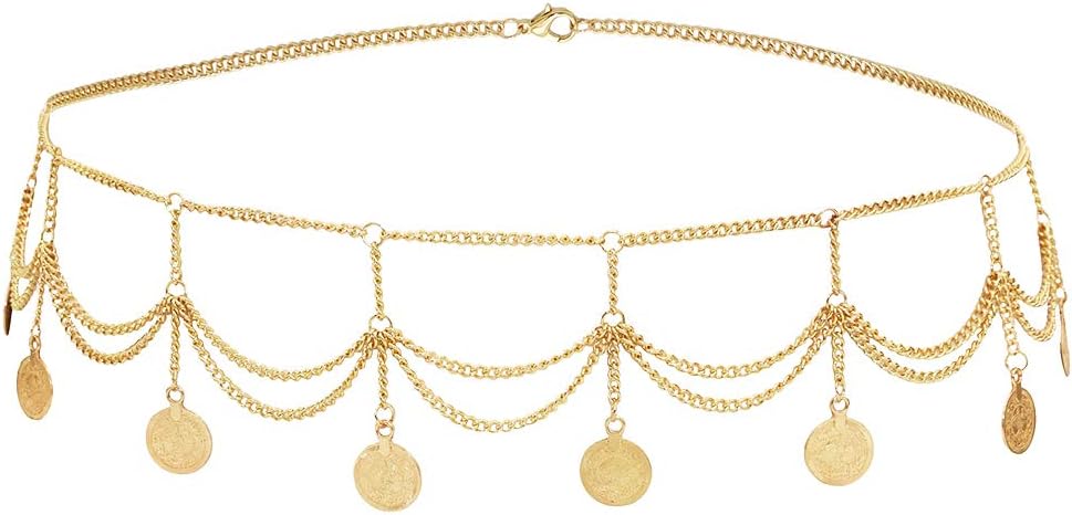 idealway Vintage Waist Chain Hollow Carving Rhinestone Crystal Body Chain Summer Beach Body Waist Chain Jewelry