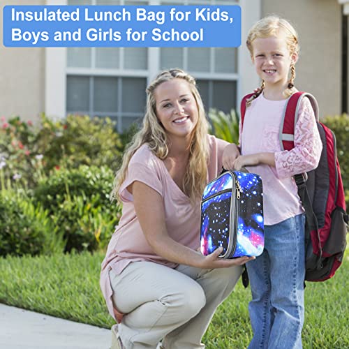 Insulated Lunch Bag, Leakproof Portable Lunch Box For Women Men Boys Girls, Large Capacity Cooler Bag With Handle And Bottle Pocket For Office School Camping Hiking Outdoor Beach Picnic (Stars) #TOP6