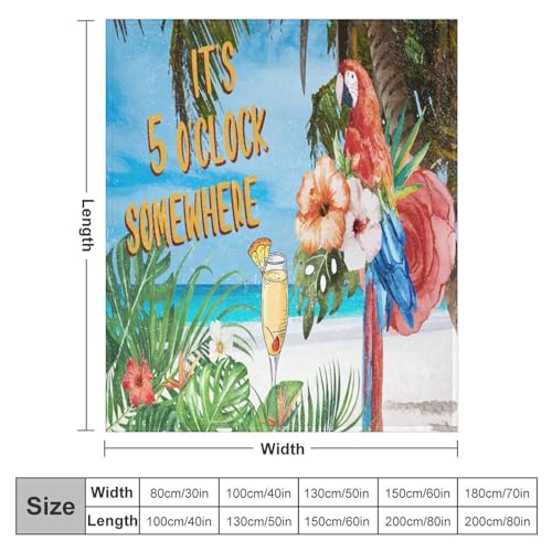 Couverture douce perroquet tropical : idée cadeau originale pour Noël et anniversaire - 3