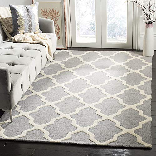 Image of Hand Tufted Wool Carpets Anti Shedding Rug Modern Carpets for Living Room Size 8x11 Feet