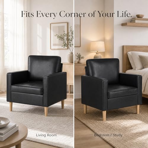 Sillón Plegable Moderno Negro miniatura 6