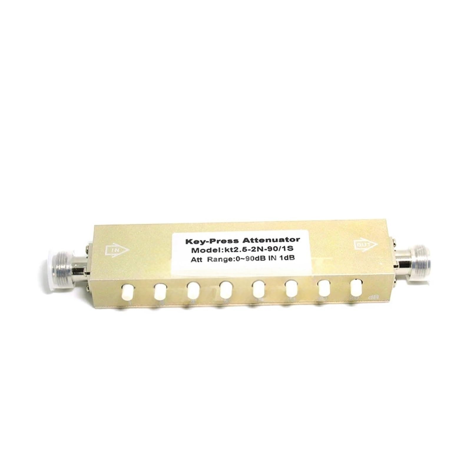 Tłumik regulowany z regulacją nachylenia przycisku Tłumik Typ N/ściemnianie Regulowany R+F/tłumik regulowany przyciskiem 0-90 db (2 W 30 dB)