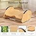 Amazer Bamboo Foot Rest for Under Desk at Work, 2-in-1 Reversible Rocking Footrest Adjustable Foot Stool, Ergonomic Footrest for Under Gaming Desk, Feet Support Leg Footstools for Home Office