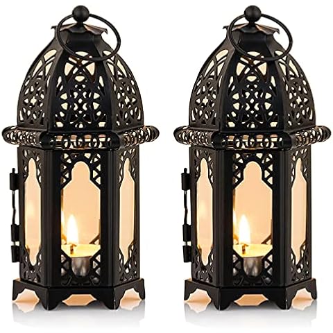 NUPTIO 2 Stücke Metall Teelichthalter Kleine Größe Hochzeit Mittelstücke Transparente Glas Hängende Laternen Hochzeit Weihnachten Hause Tischdekoration Vogelkäfig Cover