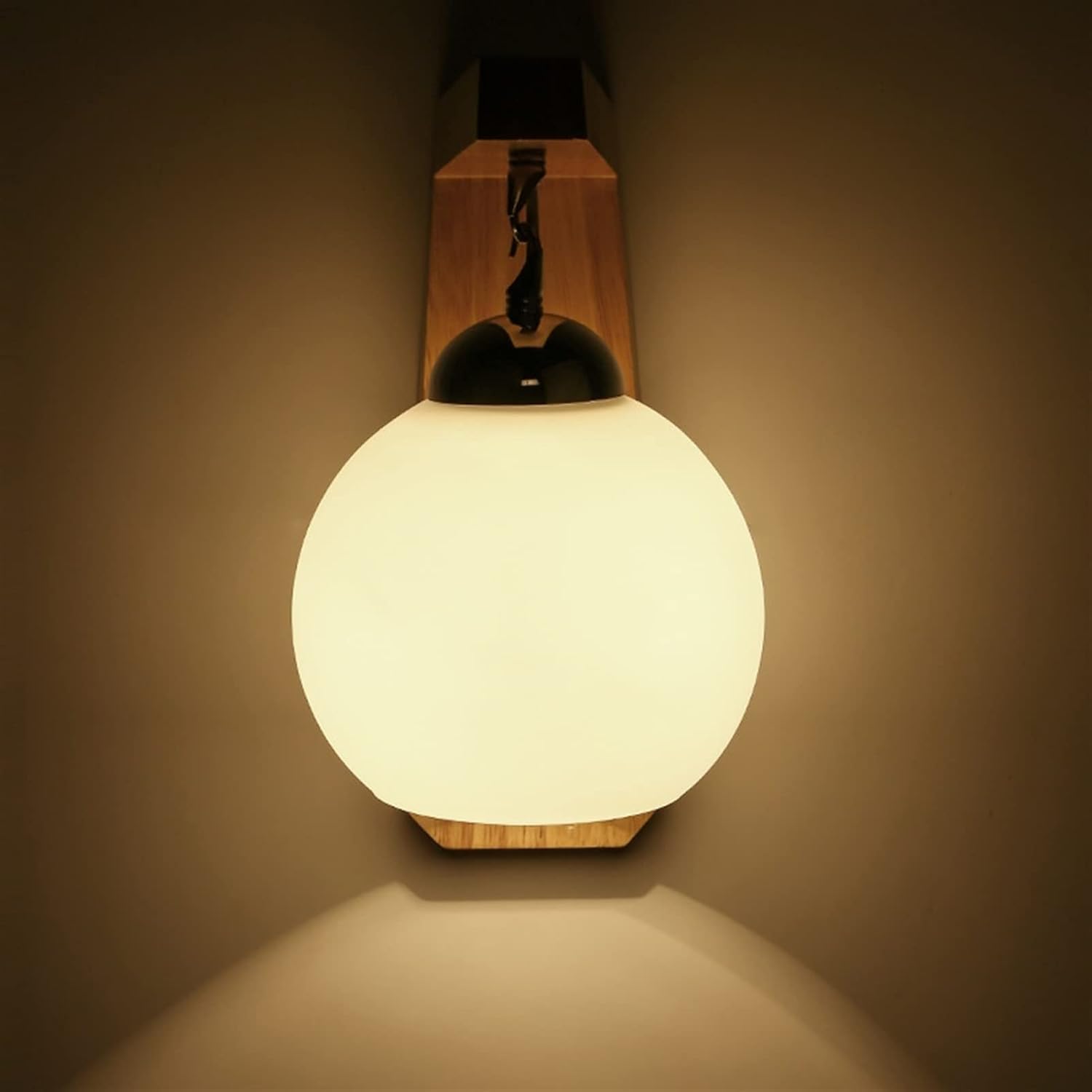 VDOQTLJT Modern Minimalist Wall Lamp Glass Ball Lampshade with Metal Iron Frame Up and Down Lights Bedroom Bedside LED Solid lamp