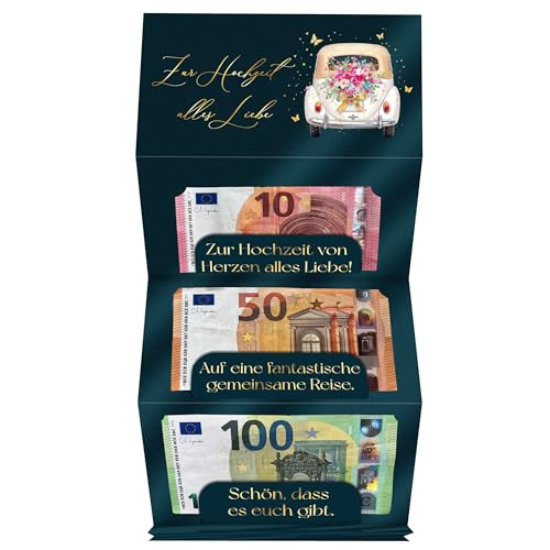 Joli Coon Geldgeschenk Hochzeit STARDUST - Premium Geldgeschenk zur Hochzeit mit Kuvert und...