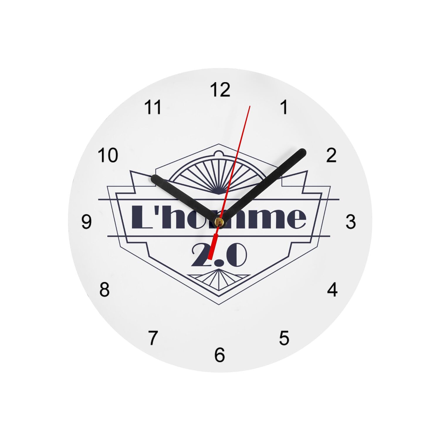 Horloge murale en verre blanc pour habiller un mur vide avec une touche artistique unique