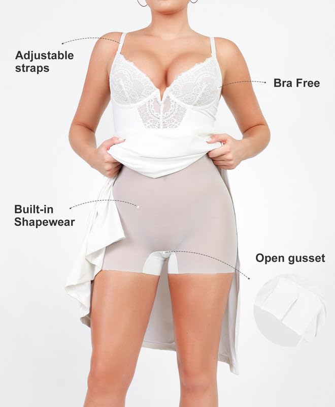 Image of Popilush Maxi Dresses for Women Deep V Neck Shapewear Lace Satin high Slit Bodycon Cocktail Dress Party Going Out
