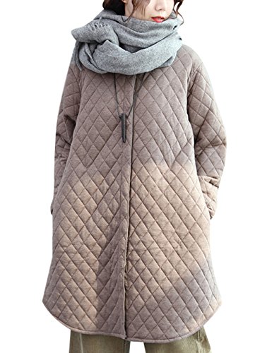 Manteau col rond fermeture diamant Youlee alliant confort et fermeture fluide