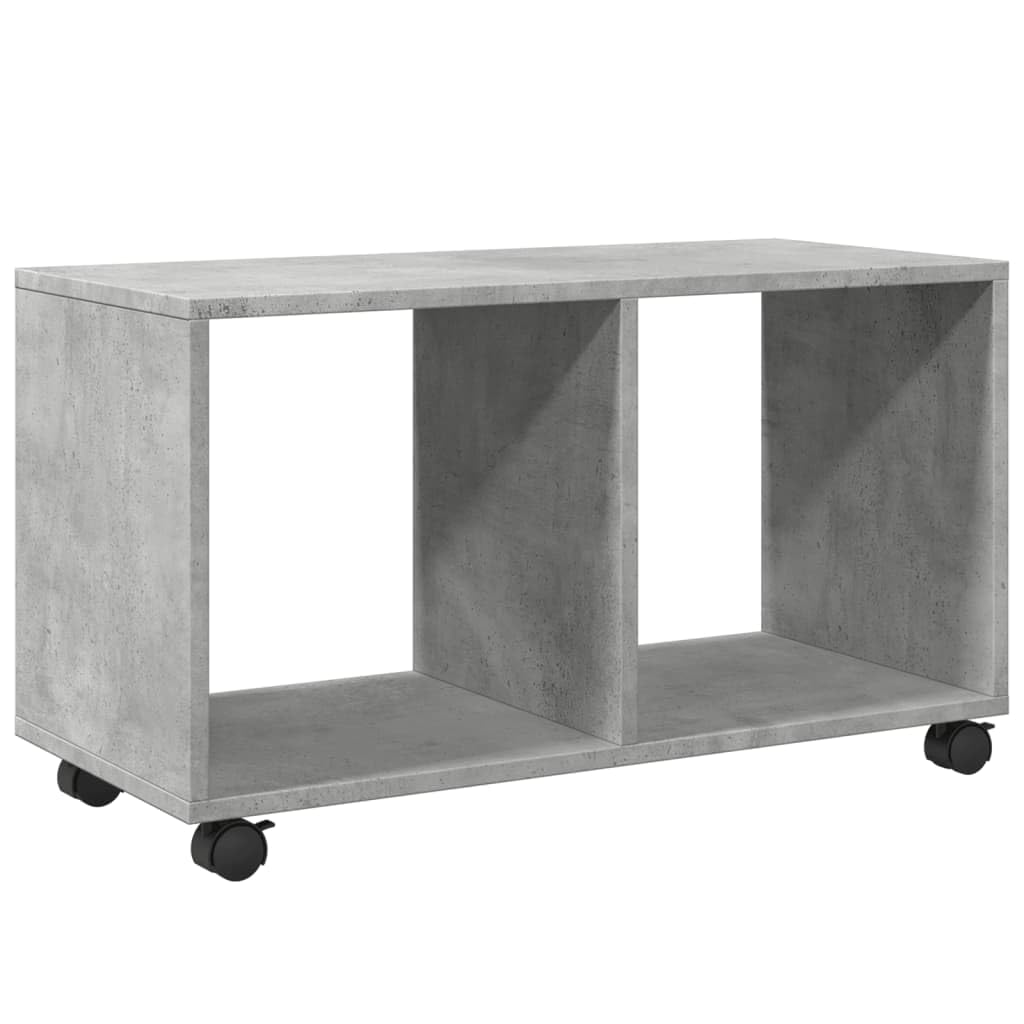 Mueble con ruedas gris cemento 72 x 33 x 42,5 cm de aglomerado