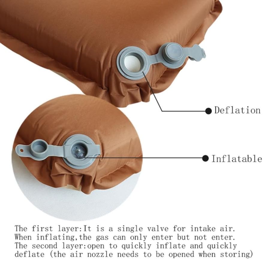 Luminexia Oreiller Gonflable de Camping pour Adultes Enfants,Oreiller de Plage Ultraléger,Petit Coussin de Voyage Légers,Cervical Oreiller Compressible,Autogonflant avec Sac de Rangement