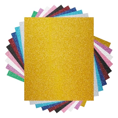 NANAPLUMS Lámina para plóter con purpurina – vinilo de transferencia de calor 30,5 cm x 25,4 cm, lámina de transferencia para tejidos