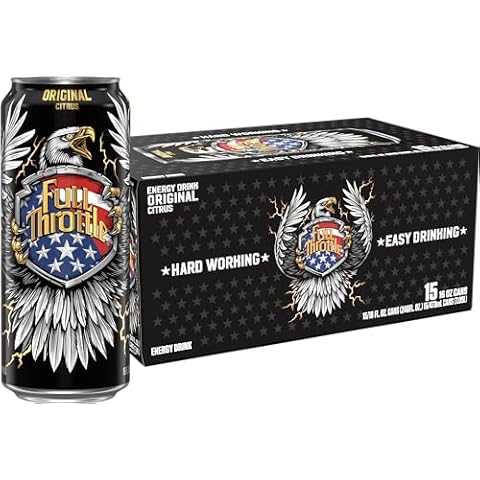 Full Throttle Citrus: Hard-Working Energy Drink. 16 Fl oz (Pack of 15) Cover
