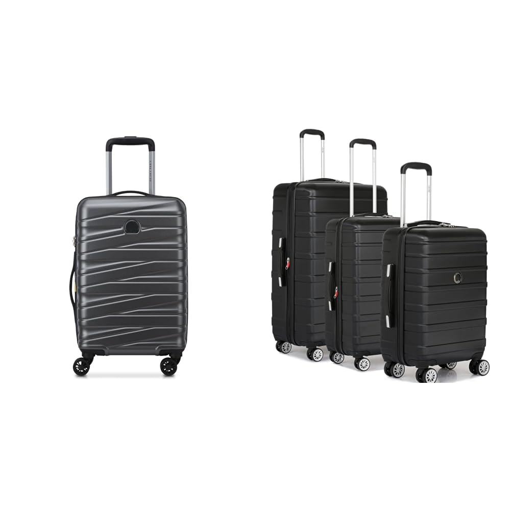 delsey paris Tiphanie 55 cms Small Cabin Polycarbonate Hard Sided 8 Wheels Spinner Suitcase/Trolley + Margot Trolley Bags Set of 3 Cabin, Medium & Large Luggage Premium Hardside-picture-21