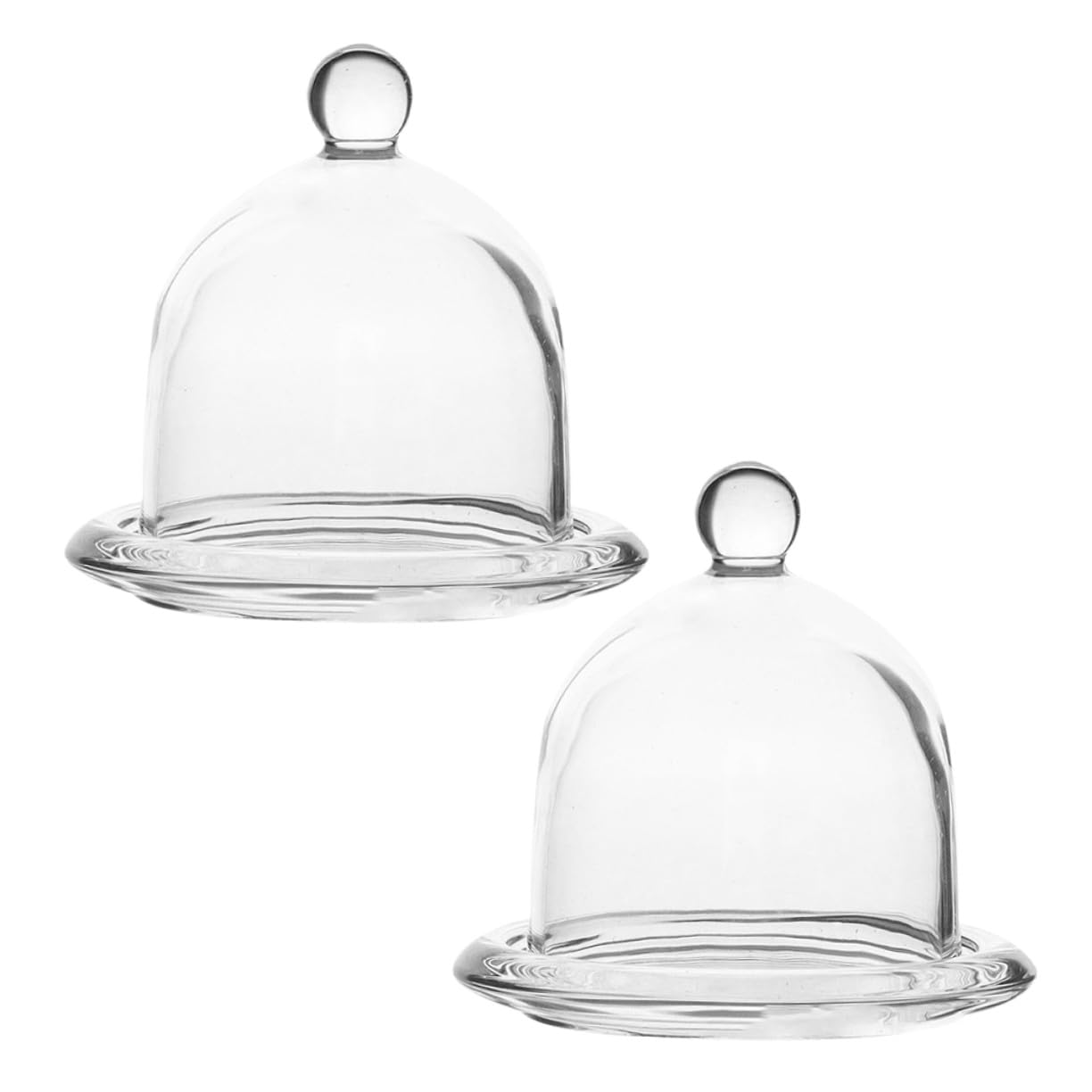 Présentoir à Gâteaux en Verre SOIMISS avec Dôme Cloche pour Dessert de Fête