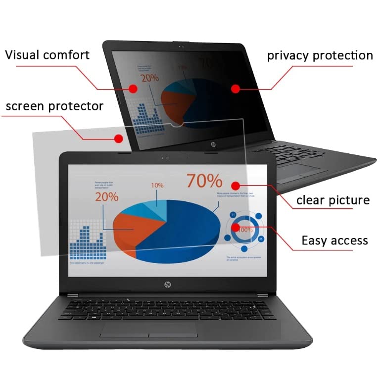 Image of 15.6 Inch Privacy Screen Filter - NO Eye Strain | Anti Blue Light + Anti Glare | No Dry Eyes | Privacy Screen Protector | Easily Removable | (16:9 Aspect Ratio) 345 mm* 194 mm Size.
