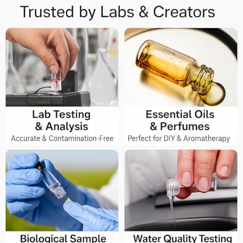 Image of Bello 10pcs-30ml Clear Glass Vials Culture Tube with Screw Caps and PE Stopper, Leak-Proof Glass Bottles Containers for Cosmetics Perfume Making Lab Laboratory - High Borosilicate Glass