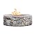 Teamson Home 28 in. Outdoor Round Propane Gas Smokeless Fire Pit with Sturdy Faux Stacked Stone Base, Quick Ignition and Weather-Resistant PVC Cover, Gray