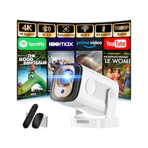 [App lntégrée & 2026 Upgraded] Mini vidéoprojecteur 1080P FHD 4K Projecteur Portable avec WiFi 6...