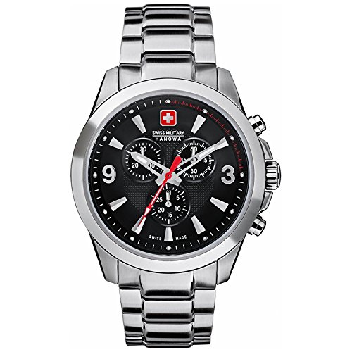 Preisvergleich Produktbild SWISS MILITARY HANOVA HERREN-ARMBANDUHR 44MM QUARZ 06-5169.04.007