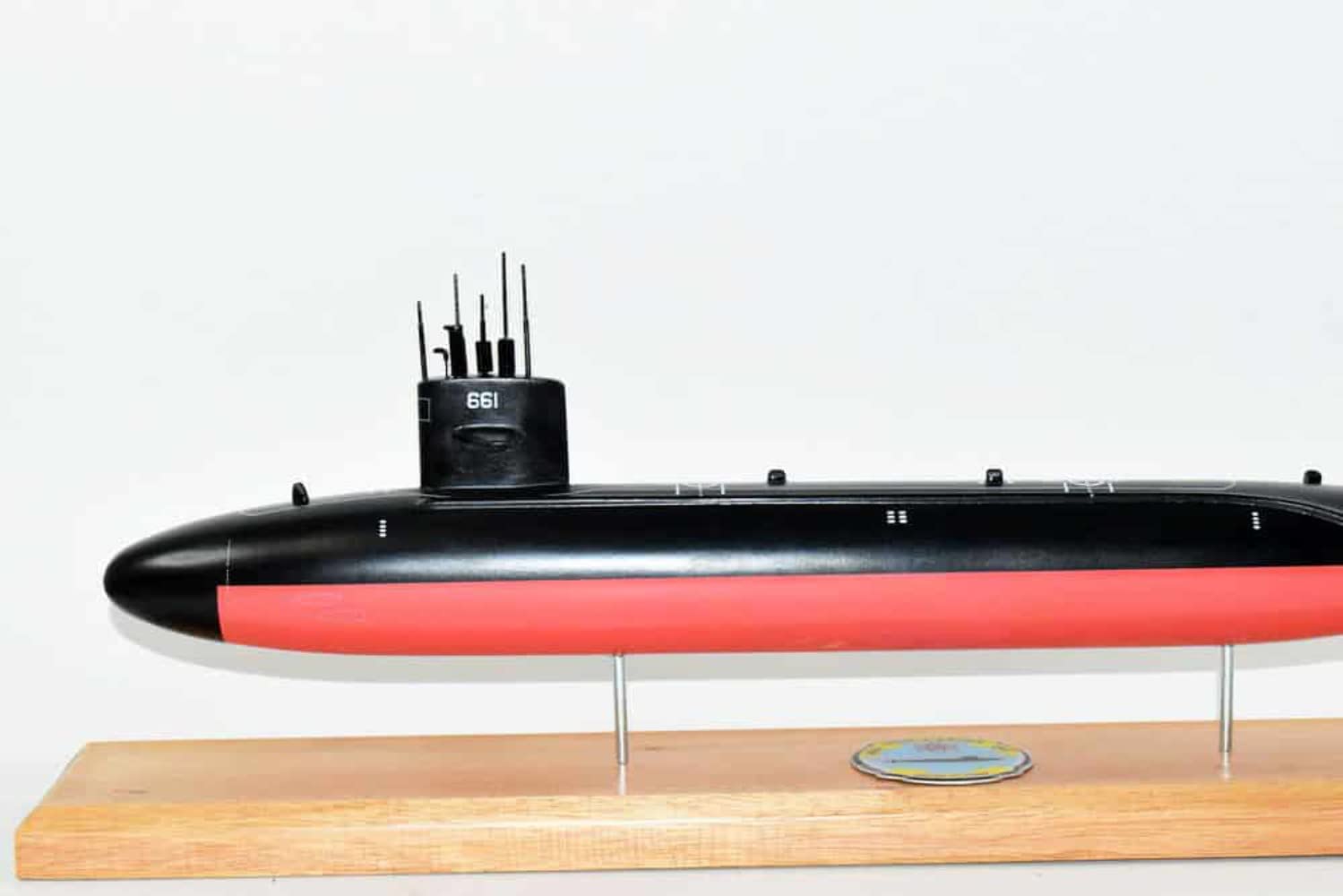 Squadron Nostalgia LLC USS Lapon SSN-661 Submarine Model, US Navy, Scale Model, Mahogany, Sturgeon Class