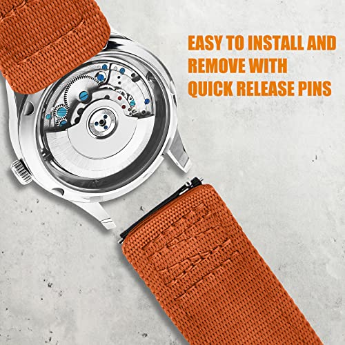 Ritche Nylon Sport 20Mm Quick Release Watch Band For Men Women,Replacement Sekio Watch Bands Orange #TOP3