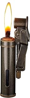 Pure Copper Material Paraffin lighters, Metal Retro lighters, Paraffin lighters with Wheels, Reusable Windproof lighters, Soft fire Paraffin Metal lighters, Decorative Gift Series (Color : B)
