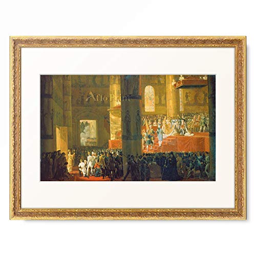 オラース・ヴェルネ Émile Jean-Horace Vernet 「The Coronation of the Empress Maria Fyodorovna, April 5th, 1797.」 額装アート作品のサムネイル