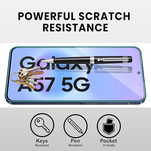 Image of ArmourPro Tempered Glass for Samsung Galaxy A57 / Samsung A37-9H Screen Protector with Black Border, Anti Scratch, Edge-to-Edge Coverage, HD Clarity, Smooth Touch, Case Friendly | Black