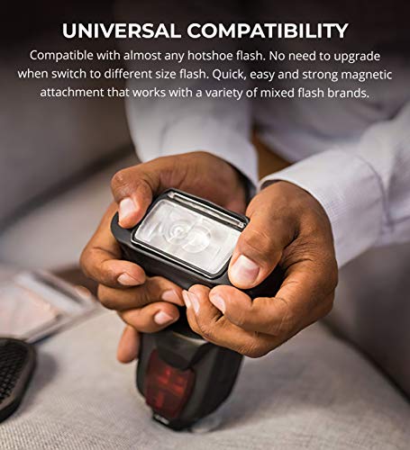 MagMod MagBounce Camera Flash Diffuser Bundle with MagGrip Universal Magnetic Mount Base for MagMod Flash Modifier System - Compatible with Godox, Canon, Nikon, Sony, Yongnuo & Most Speedight Flashes - Thumbnail 5
